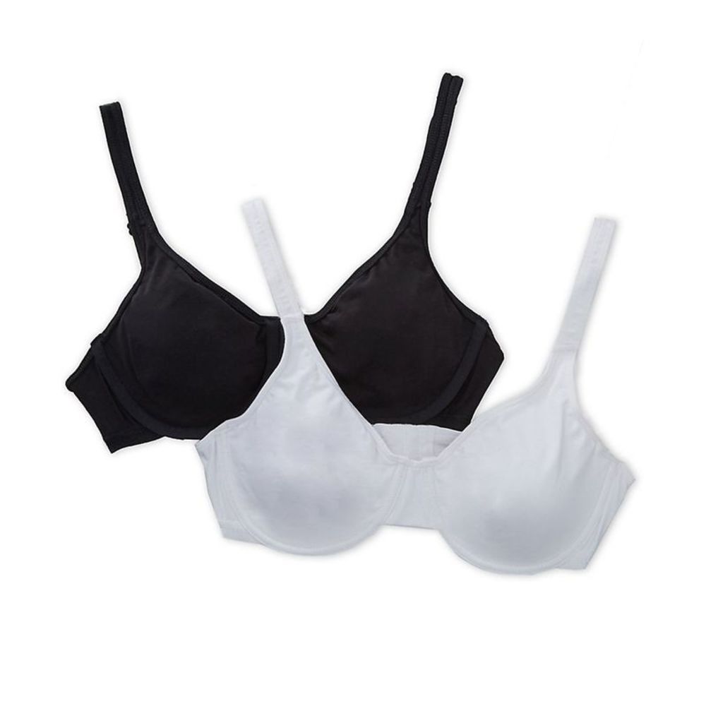 Fruit Of The Loom Extreme Comfort Bra - 2 Pack -  Black Hue/White  9292PR